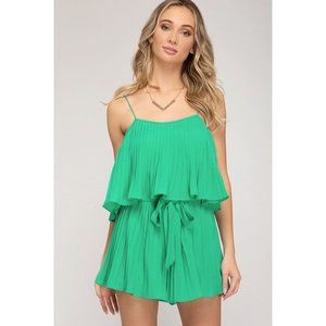 LUCKY PLEATED ROMPER